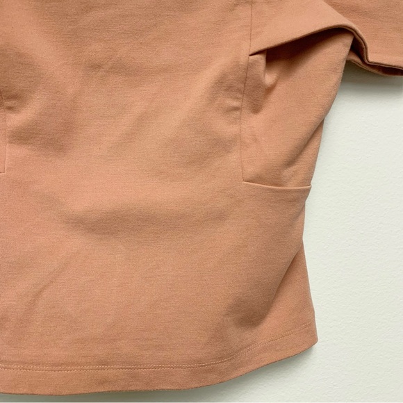 Anthropologie Deletta Off the Shoulder Top Size Small Peachy Rose Ponte‎ Knit - Picture 6 of 11